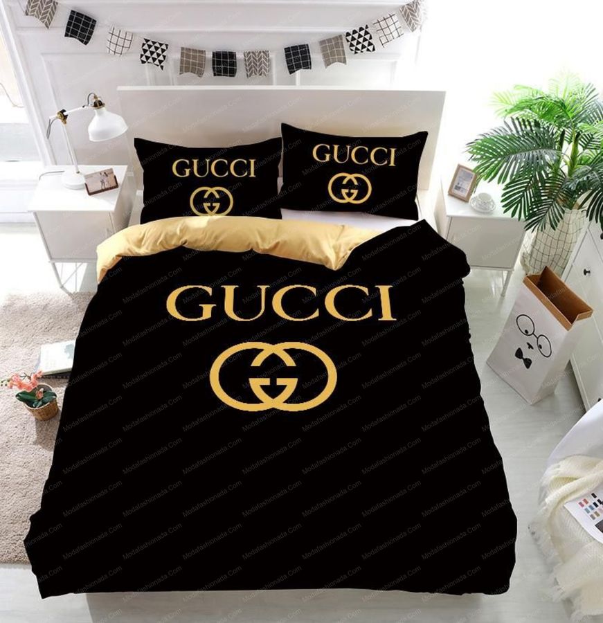 Socialista Generosidad formal Luxury Gucci Logo Fashion Brands 24 Bedding Set – Duvet Cover – 3D New  Luxury – Twin Full Queen