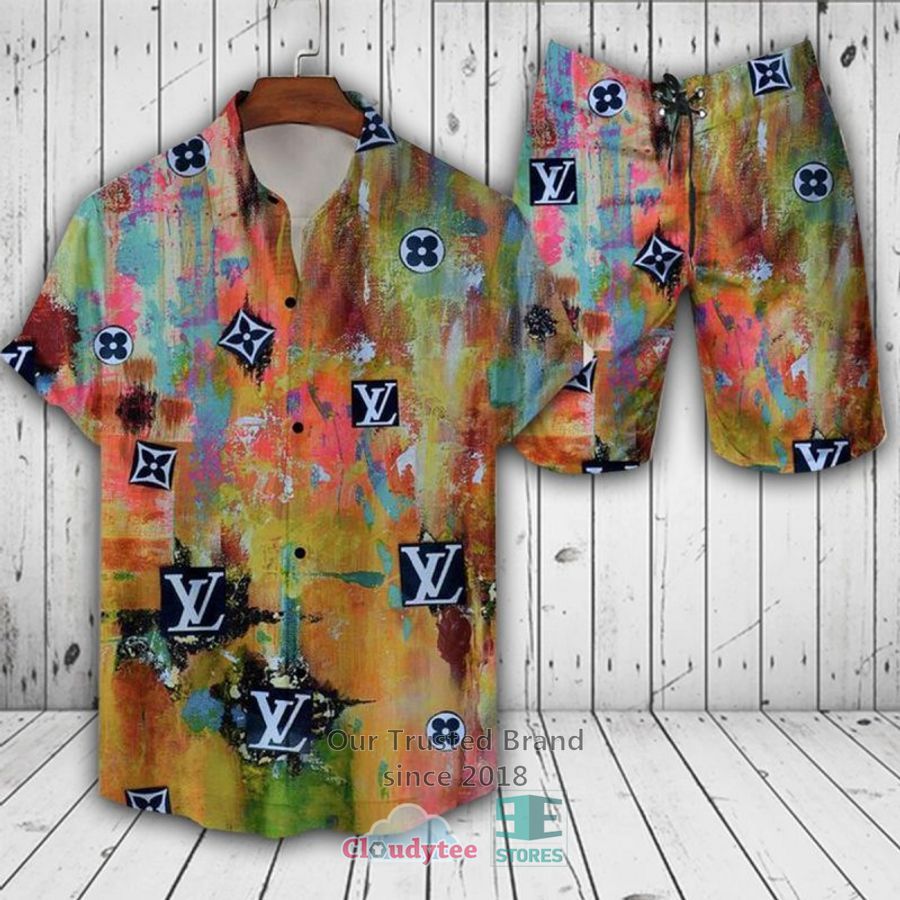 LV, Louis Vuitton Paris Color Hawaiian Shirt, Short – LIMITED EDITION