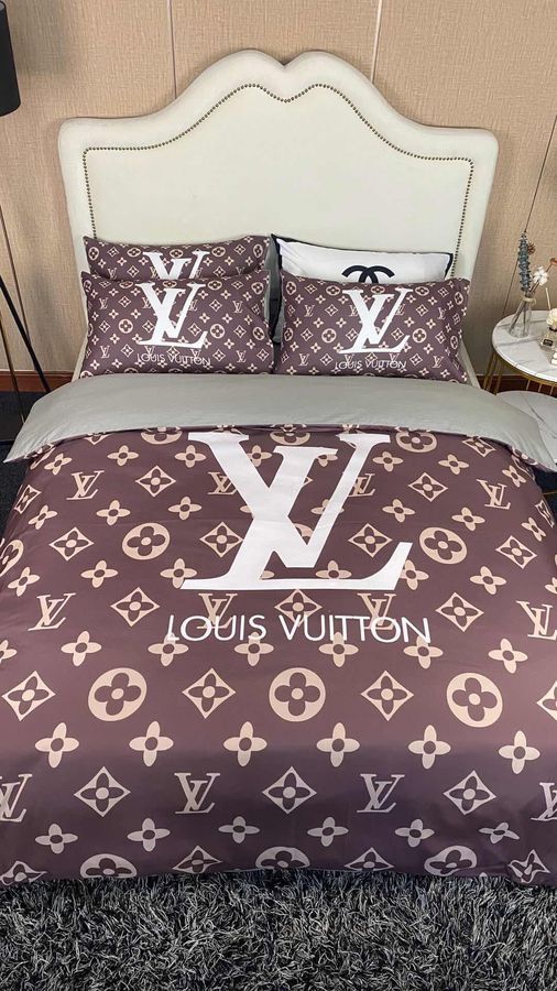 LV Type 167 Bedding Sets Duvet Cover Lv Bedroom Sets Luxury Brand Bedding