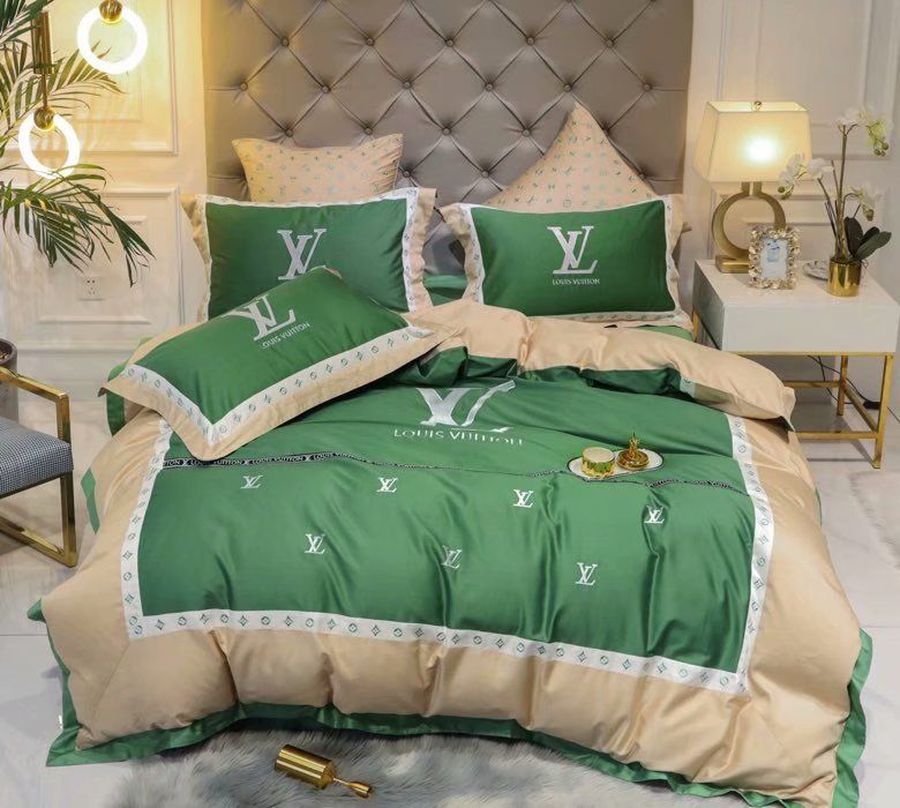LV Type 54 Bedding Sets Duvet Cover Lv Bedroom Sets Luxury Brand Bedding