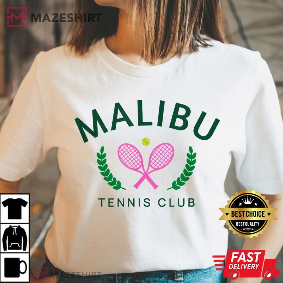 Malibu California Preppy Tennis Club T-Shirt