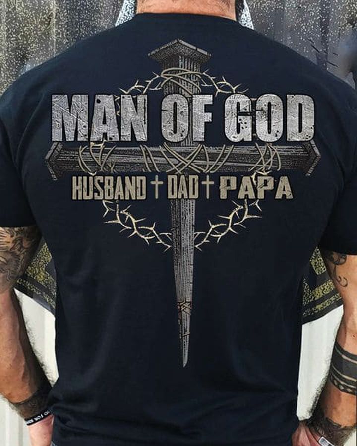 Man Of God Husband Dad Papa God Cross, Father's Day, Gift For Dad
