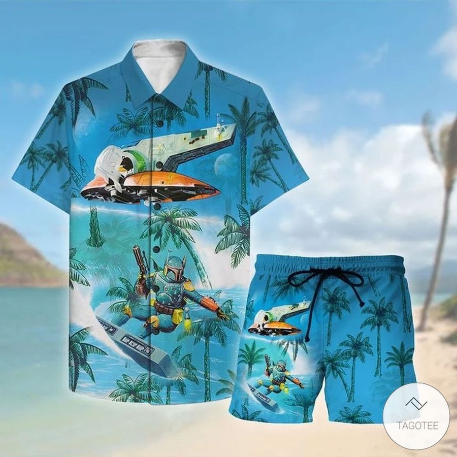 Mandalorian Surfing Hawaiian Shirts
