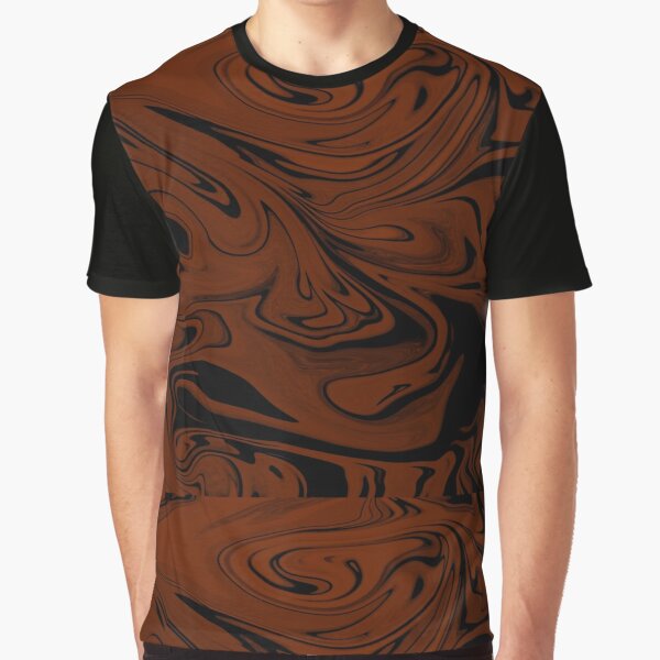 Marble Background Cinnamon Brown black texture artistic Graphic T-Shirt