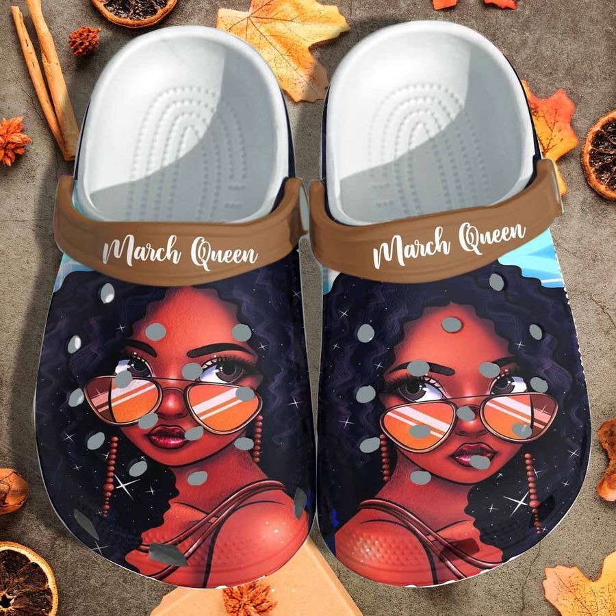 March Queen Shoes Clogs Crocs Gift For Black Princess - Bgq002