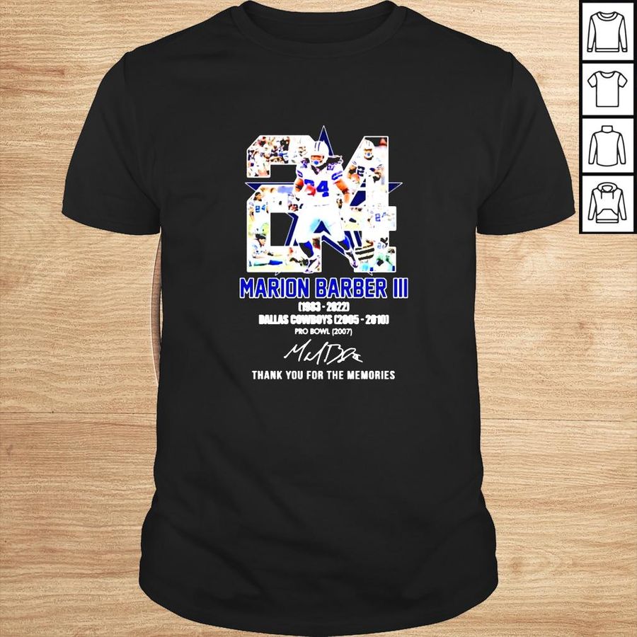 Marion Barber III Dallas Cowboys 20052010 thank you for the memories signature shirt