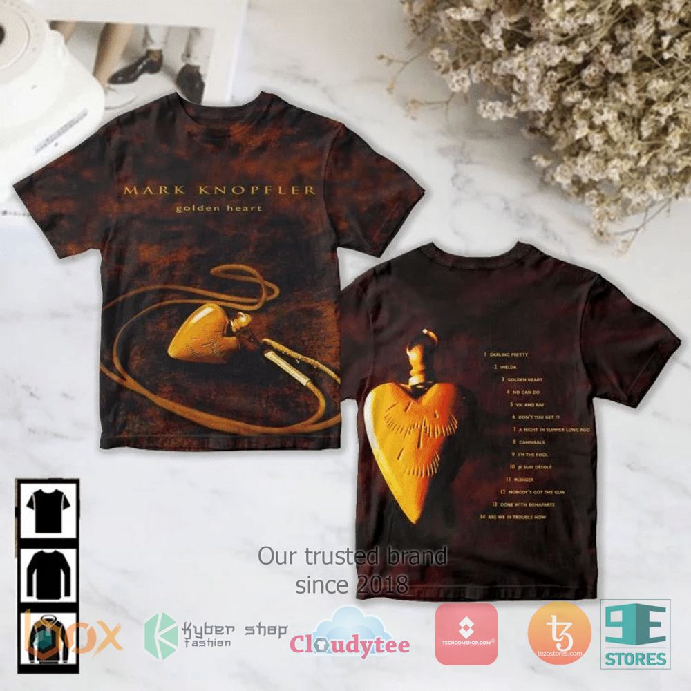 Mark Knopfler Golden Heart 3D Shirt – LIMITED EDITION