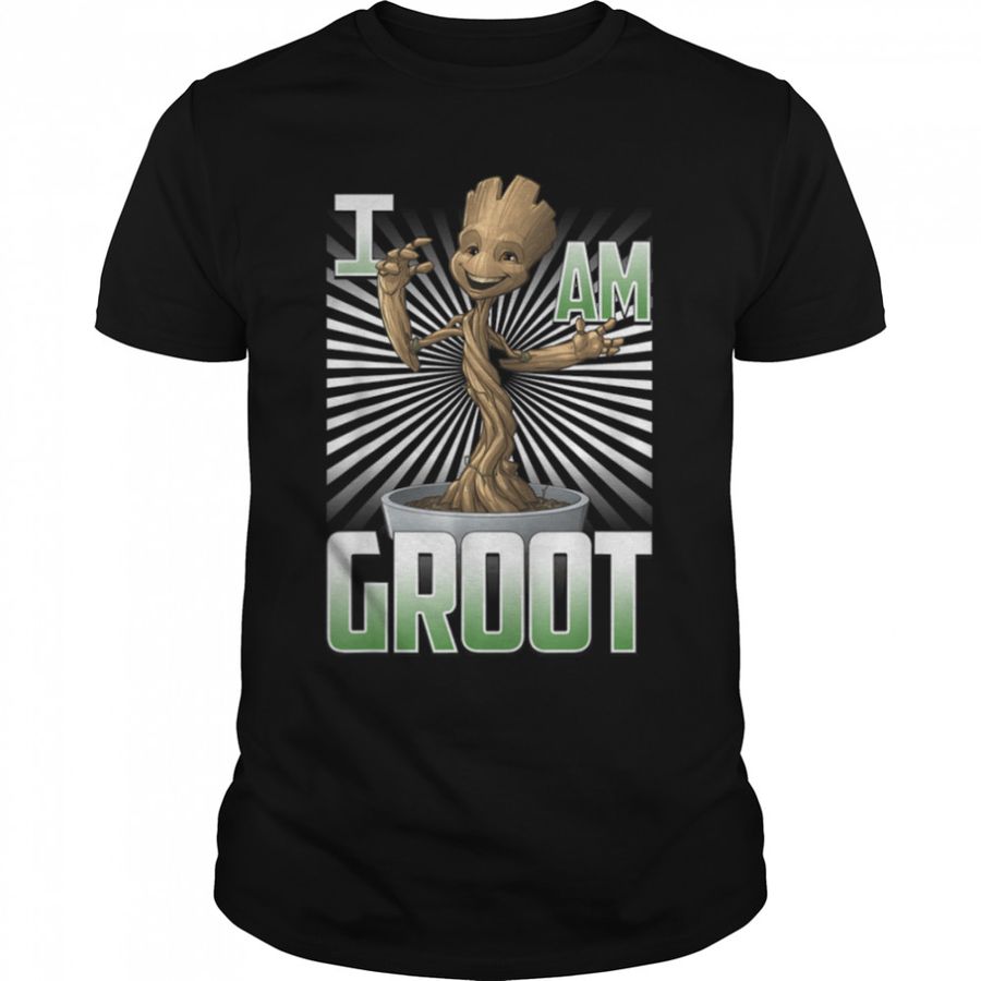 Marvel Guardians Of The Galaxy I Am Groot Chibi Poster T-Shirt B09MDTG7VP