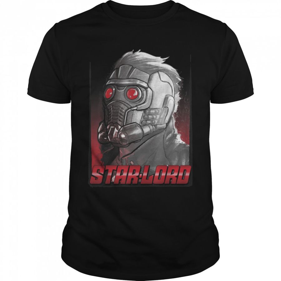 Marvel Star-Lord Guardians of Galaxy Profile Graphic T-Shirt B07P7C41G5