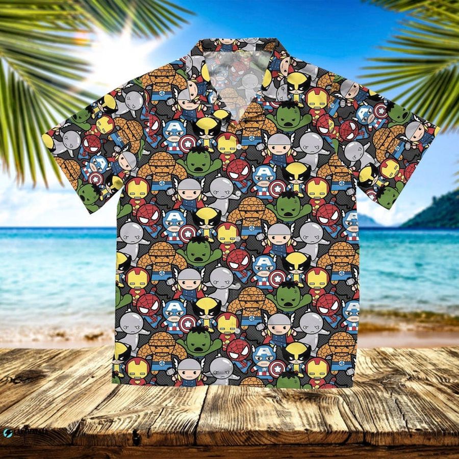 Marvel Tropical Characters Superhero Movie Hawaii Shirt