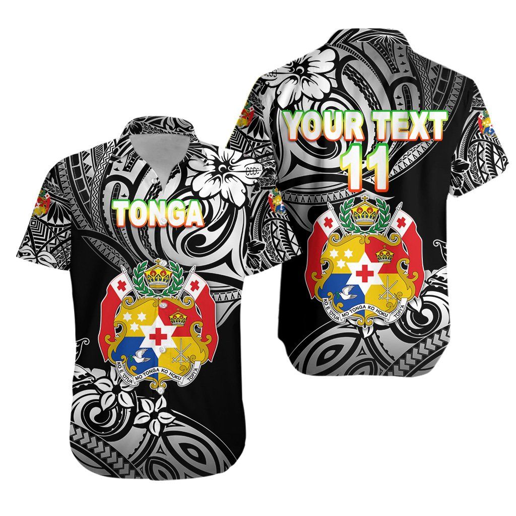 Mate Ma’a Tonga Rugby Hawaiian Shirt Polynesian Unique Vibes, Custom Text And Number – Black K8 Big And Tall Hawaiian Shirts