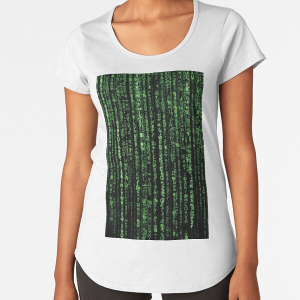 Matrix Green Code secret Password Premium Scoop T-Shirt