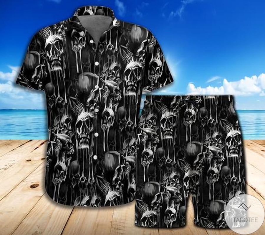 Melting Skull Hawaiian Shirts