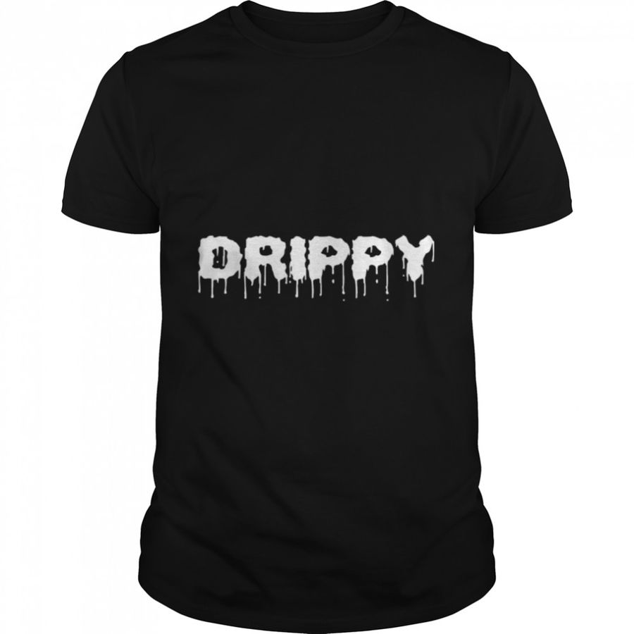 Men Drippin Black Drippy Art T-Shirt B09JCLHJLQ