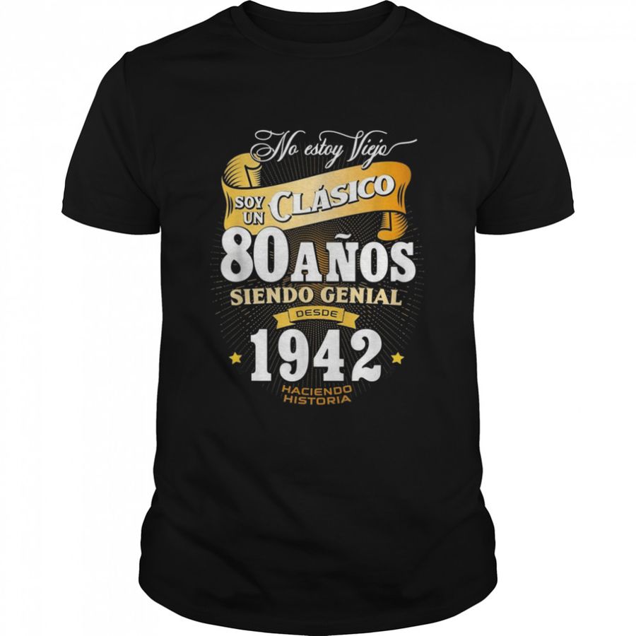 Mens 80th Birthday for Him in Spanish, Regalo cumpleaños 80Shirt Shirt