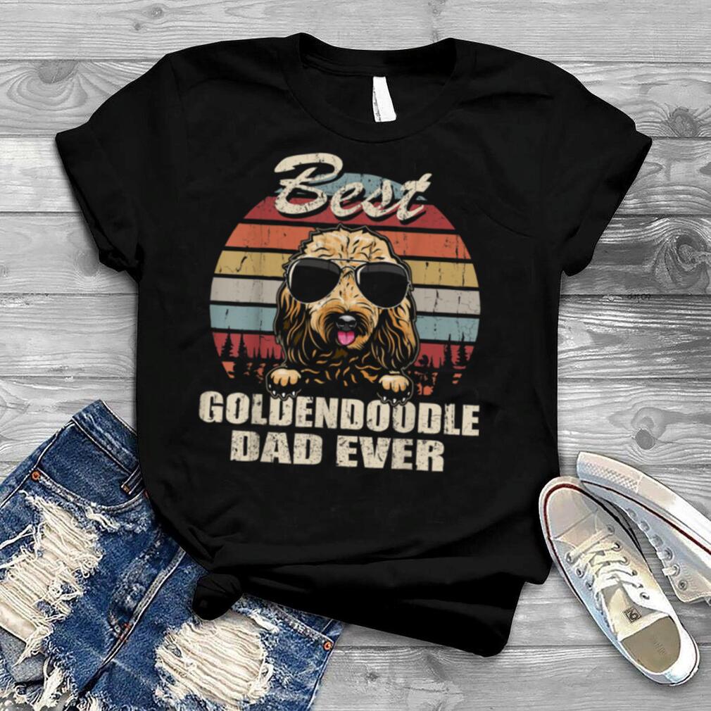 Mens Best Goldendoodle Dad Ever Father's Day Cool Dog Vintage T Shirt