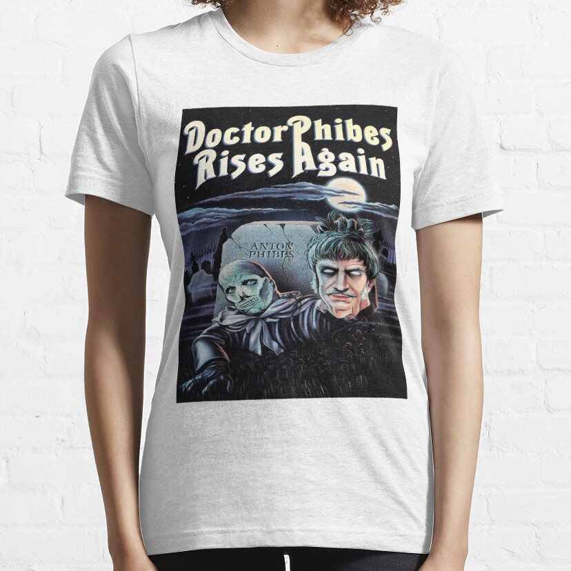 Mens Funny Dr. Phibes Rises Again Horror Movie Vintage 80s Cool Graphic Gift Essential T-Shirt