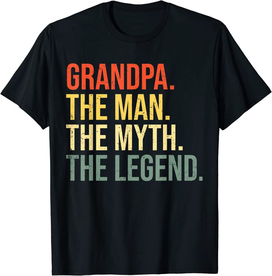 Mens Grandpa The Man The Myth The legend Grandfather Grandpa
