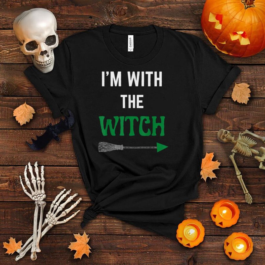 Mens I'm With The Witch Funny Halloween Costume Couples T Shirt
