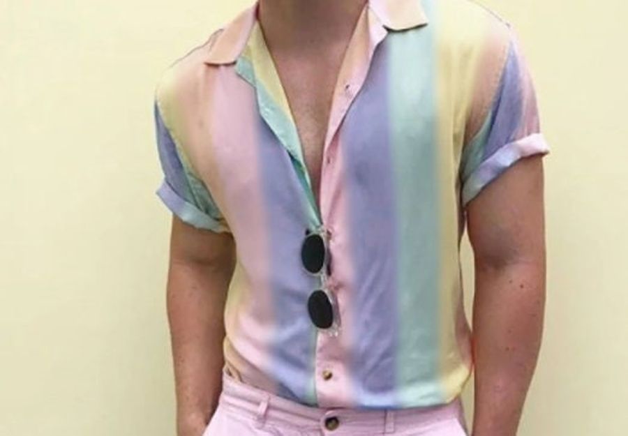 Men's Pastel Rainbow Shirt