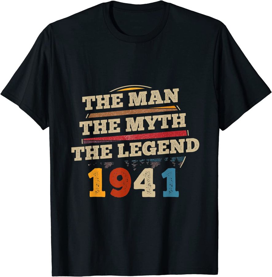Mens The Man Myth Legend 1941 81st Birthday Gift For 81 Years Old