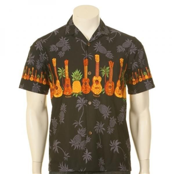 Men's Ukulele Chestband Hawaiian Shirt