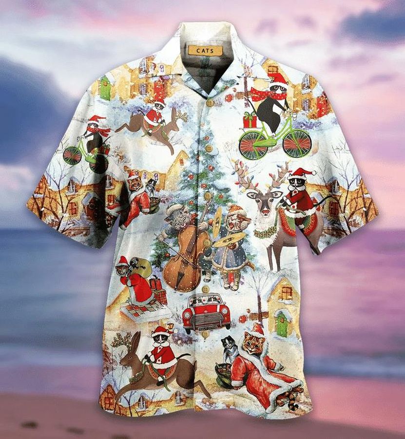 Meowy Christmas Hawaiian Shirt Pre12629, Hawaiian shirt, beach shorts, One-Piece Swimsuit, Polo shirt, funny shirts, gift shirts, Graphic Tee