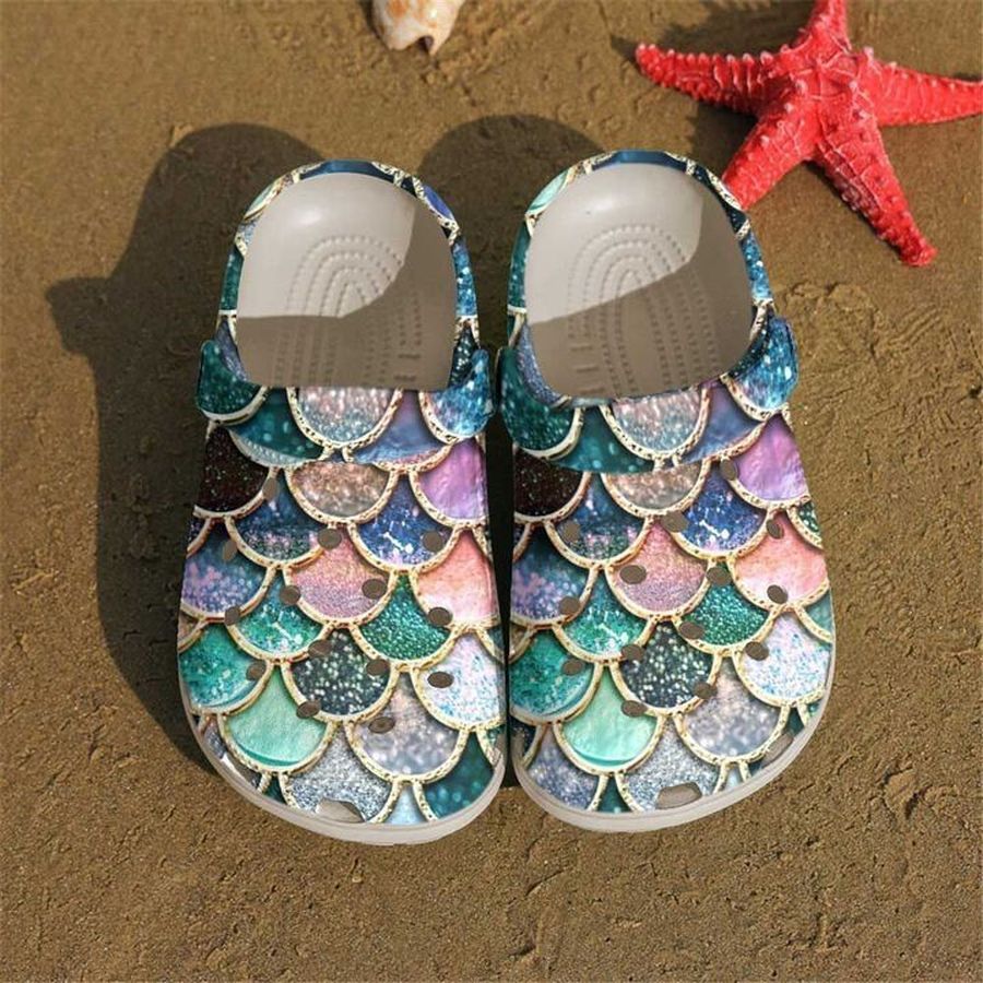 Mermaid Fin Sku 1576 Crocs Clog Shoes