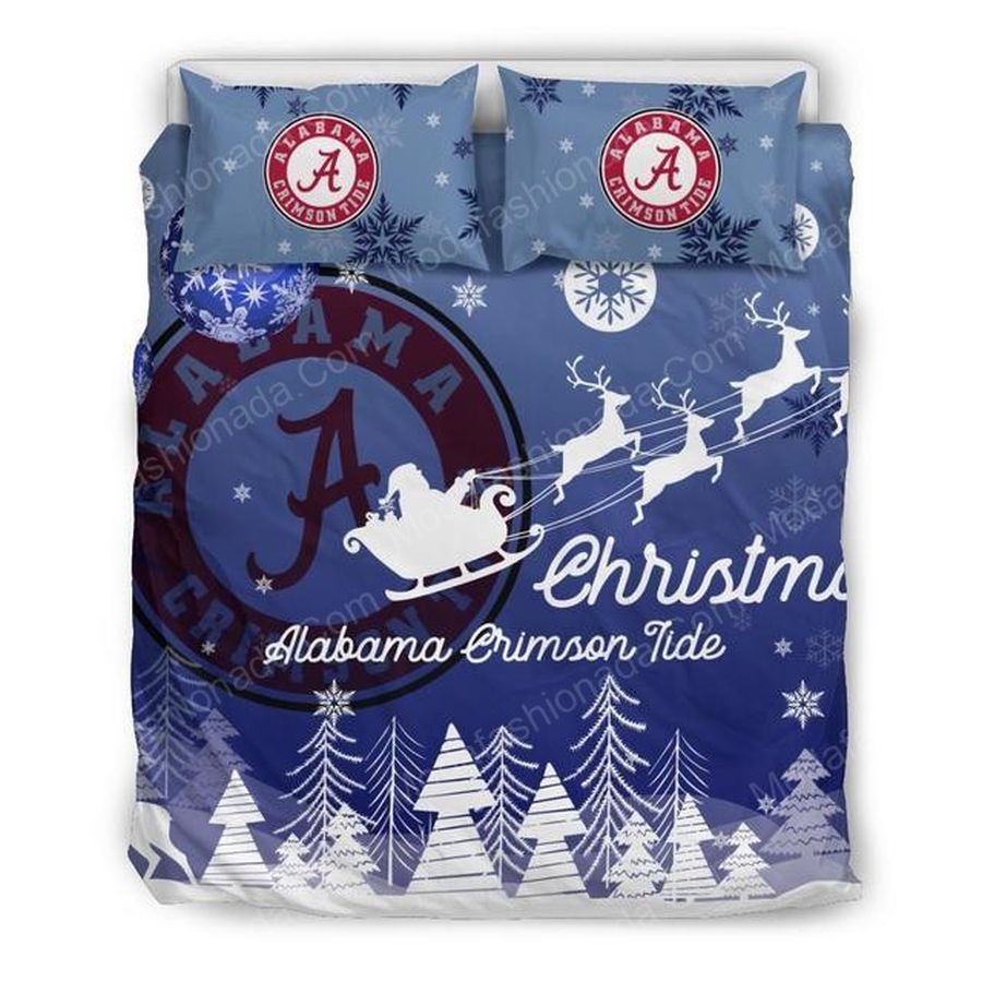 Merry Christmas Alabama Crimson Tide Football Sport 1 Bedding Set – Duvet Cover – 3D New Luxury – Twin Full Queen King Size Comforter Cover