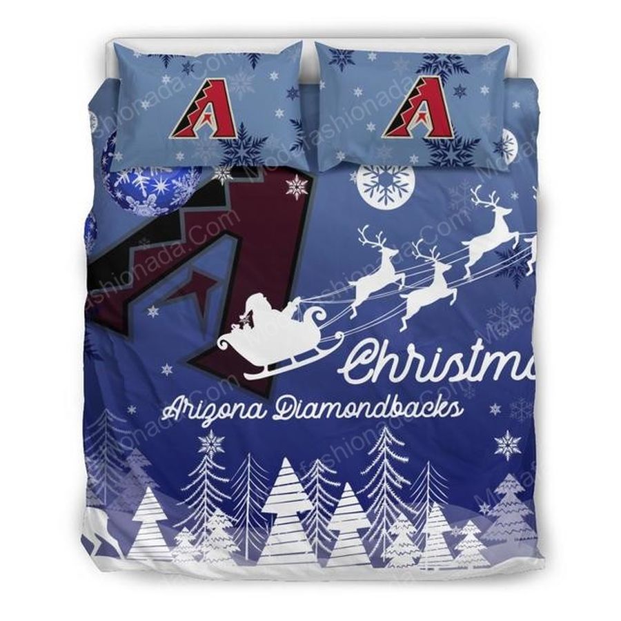 Merry Christmas Arizona Diamondbacks Baseball Sport 2 Bedding Set – Duvet Cover – 3D New Luxury – Twin Full Queen King Size Comforter Cover