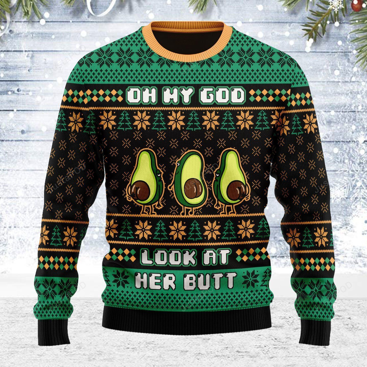 Merry Christmas Avocado Oh My God Look At Her Butt