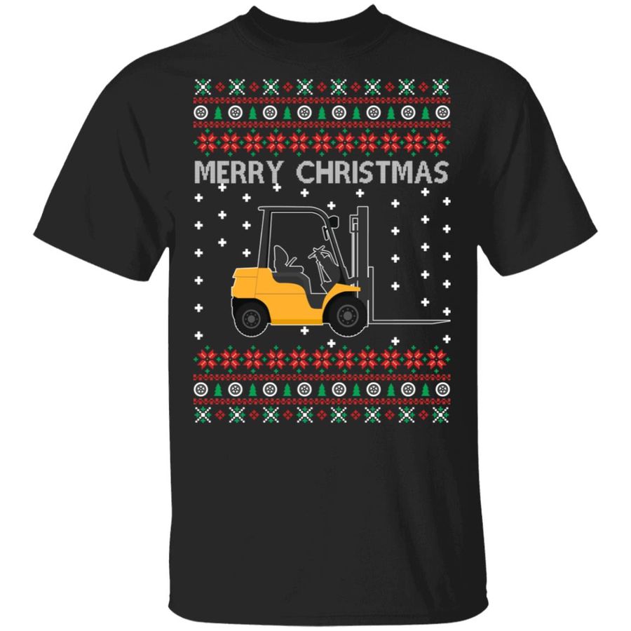 Merry Christmas Forklift Ugly Sweater, Hoodie