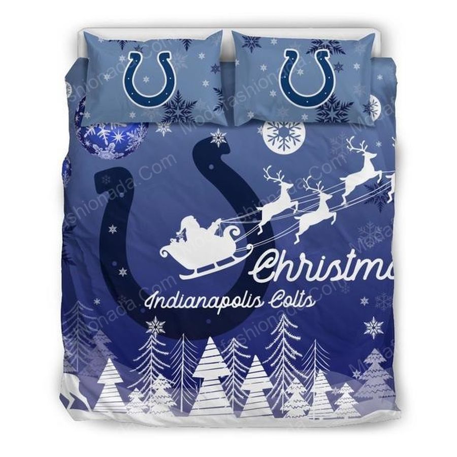 Merry Christmas Indianapolis Colts Football Sport 2 Bedding Set – Duvet Cover – 3D New Luxury – Twin Full Queen King Size Comforter Cover