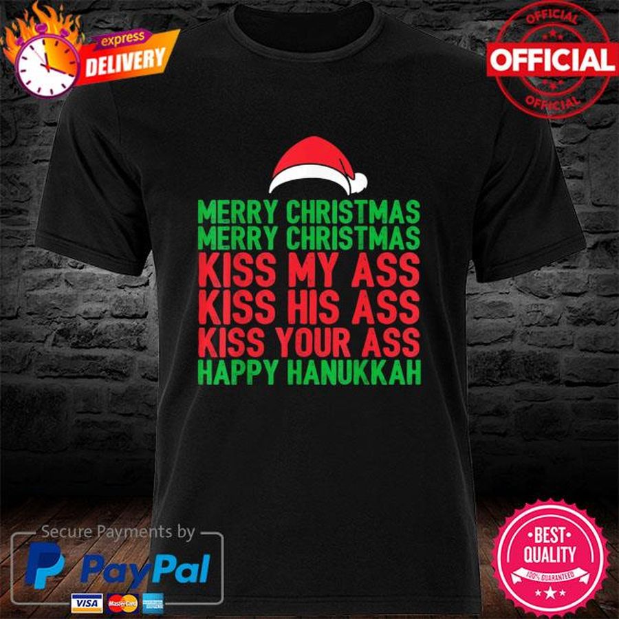 Merry Christmas Kiss My Ass Happy Hanukkah Sweater