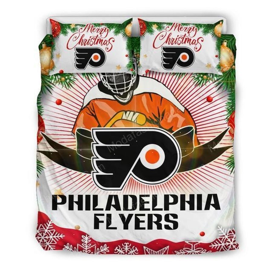 Merry Christmas Philadelphia Flyers Hockey Sport 1 Bedding Set – Duvet Cover – 3D New Luxury – Twin Full Queen King Size Comforter Cover
