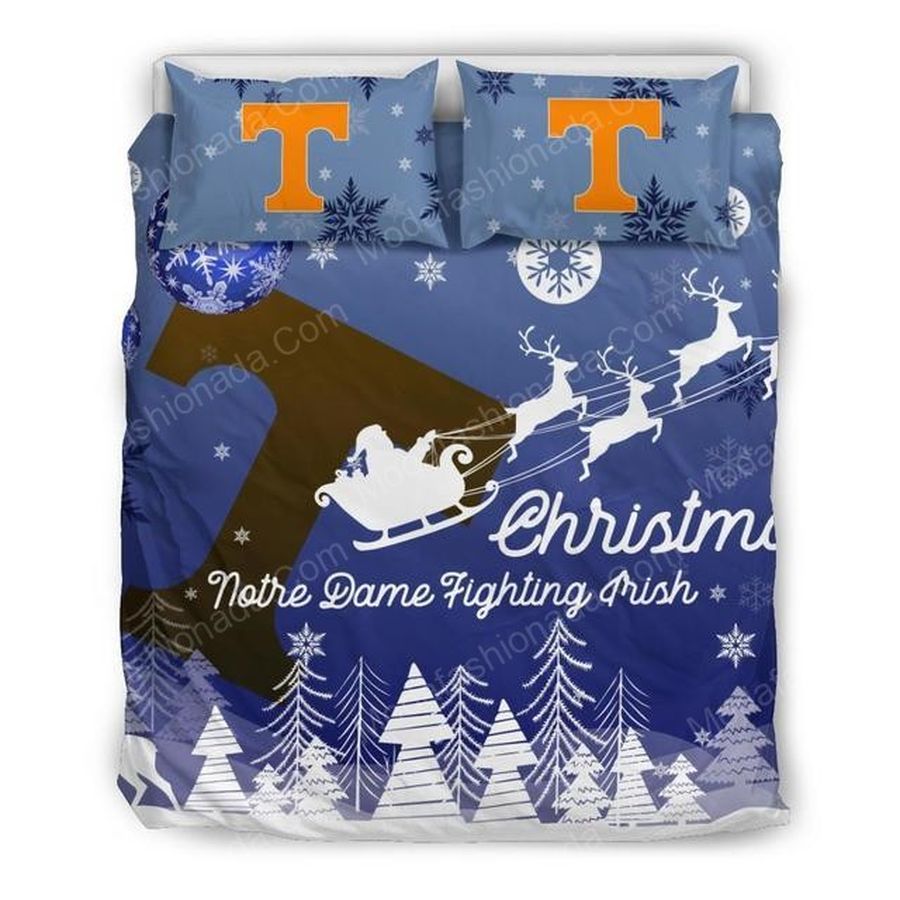 Merry Christmas Tennessee Volunteers Football Sport 2 Bedding Set – Duvet Cover – 3D New Luxury – Twin Full Queen King Size Comforter Cover