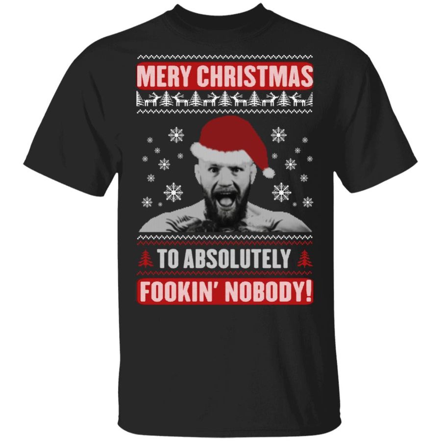 Merry Christnas To Absolutely Fookin' Nobody Conor McGregor Santa Claus Christmas Sweatshirt, hoodie