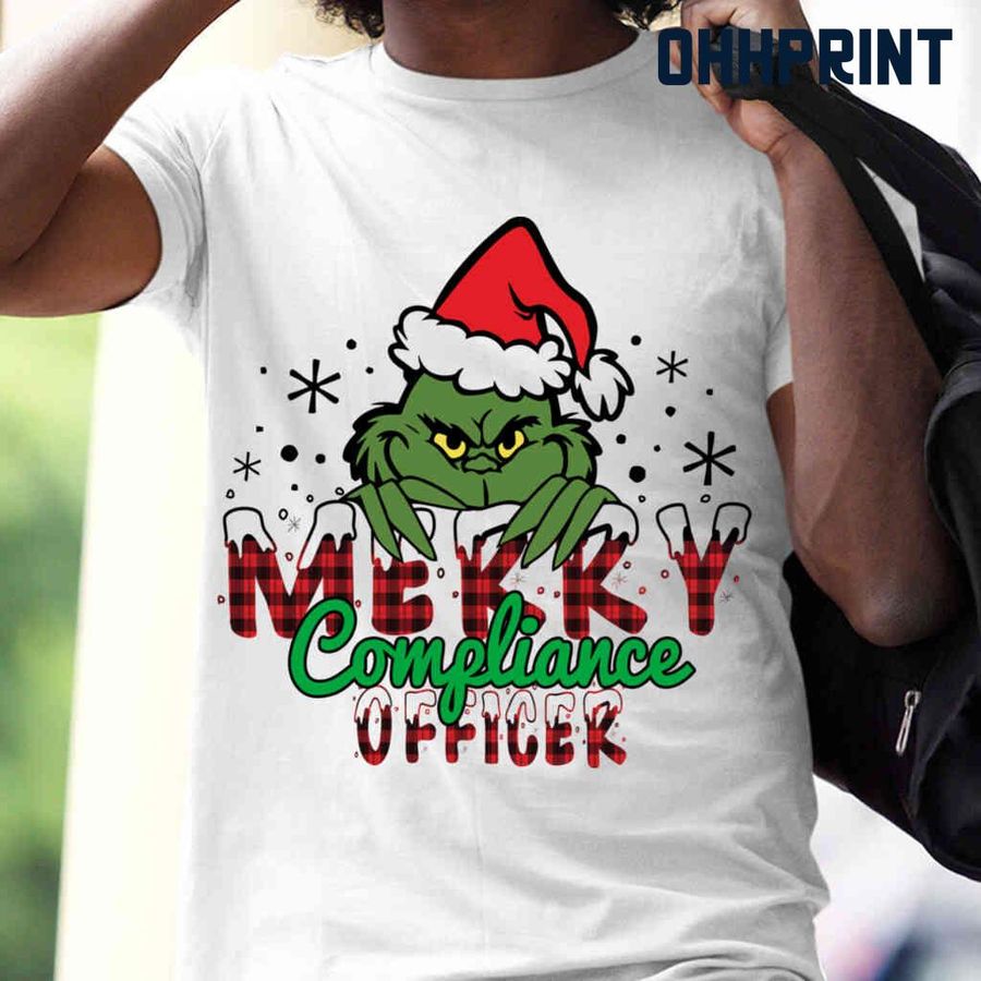Merry Compliance Officer Grinchmas Tshirts White