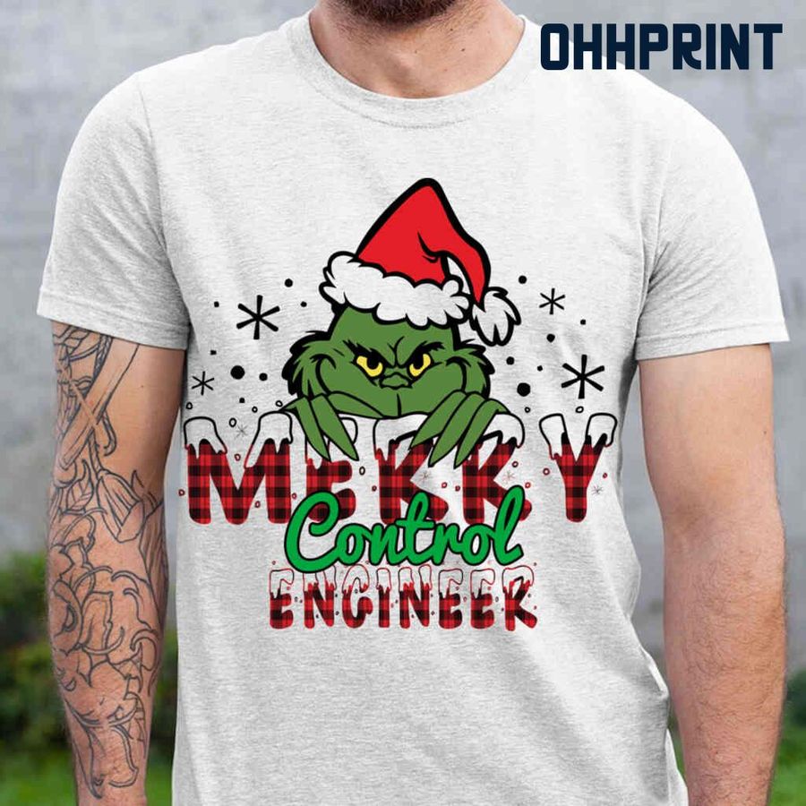 Merry Control Engineer Grinchmas Tshirts White
