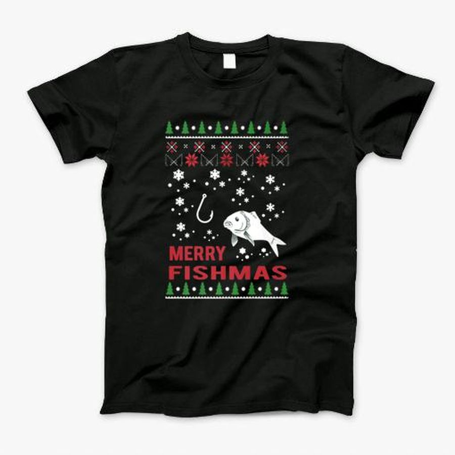 Merry Fishmas Fishing Ugly Christmas Sweater Style T-Shirt, Tshirt, Hoodie, Sweatshirt, Long Sleeve, Youth, Personalized shirt, funny shirts