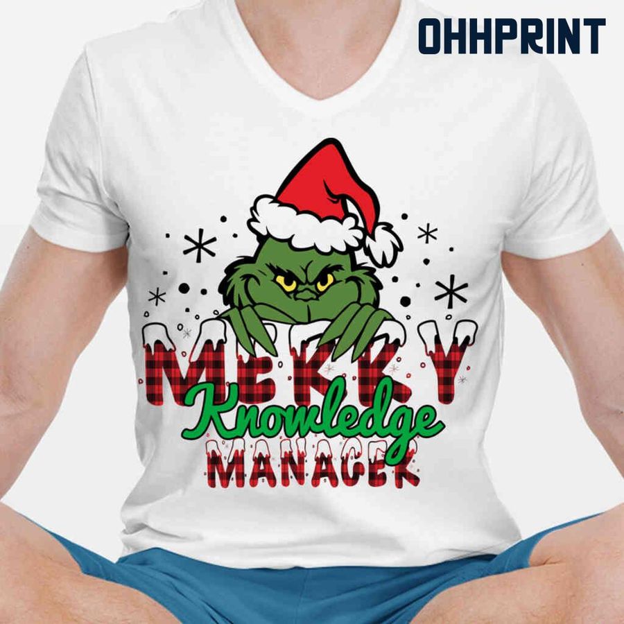 Merry Knowledge Manager Grinchmas Tshirts White