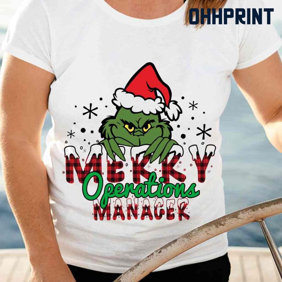 Merry Operations Manager Grinchmas Tshirts White