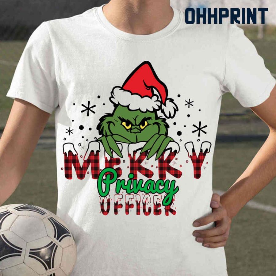 Merry Privacy Officer Grinchmas Tshirts White