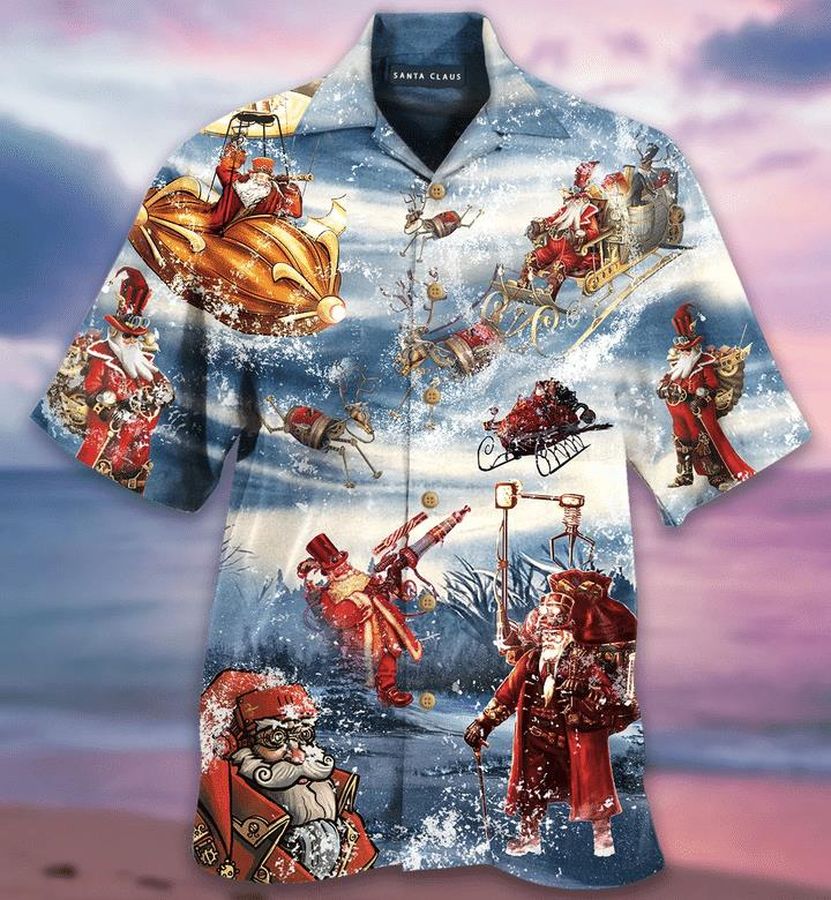Merry Steampunk Christmas Hawaiian Shirt Pre12630, Hawaiian shirt, beach shorts, One-Piece Swimsuit, Polo shirt, funny shirts, gift shirts