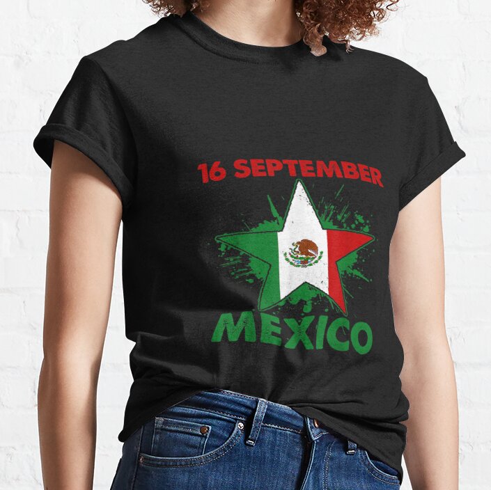 Mexico Flag Independence 2022 Vintage Patriotic Mexico Pride Classic T-Shirt