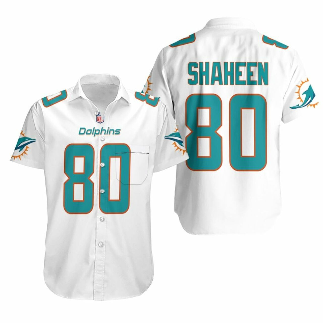 Miami Dolphins Adam Shaheen 80 Hawaiian Shirt Team