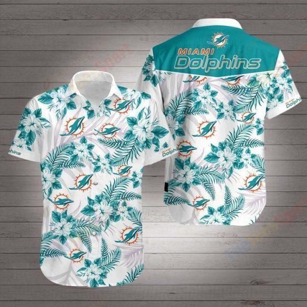 Miami Dolphins Hawaiian 3d Shirt