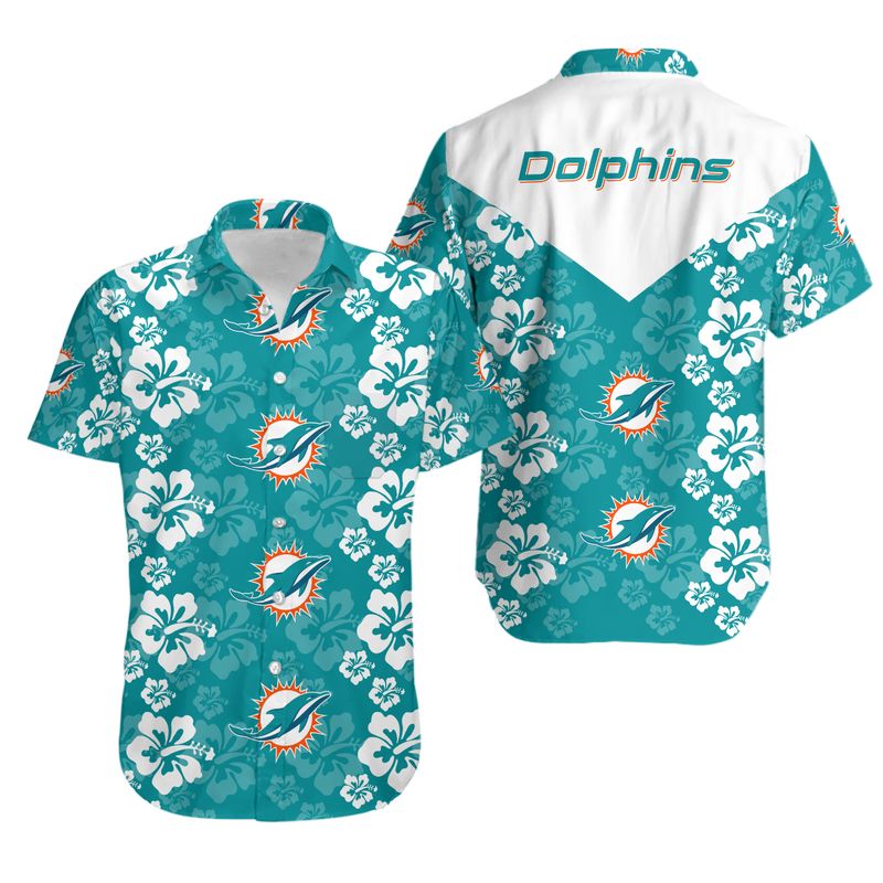 Miami Dolphins Hawaiian Shirt Flowers Limited Edition