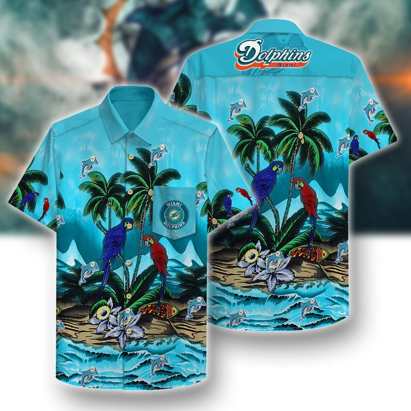 Miami Dolphins Hawaiian Shirt Pattern