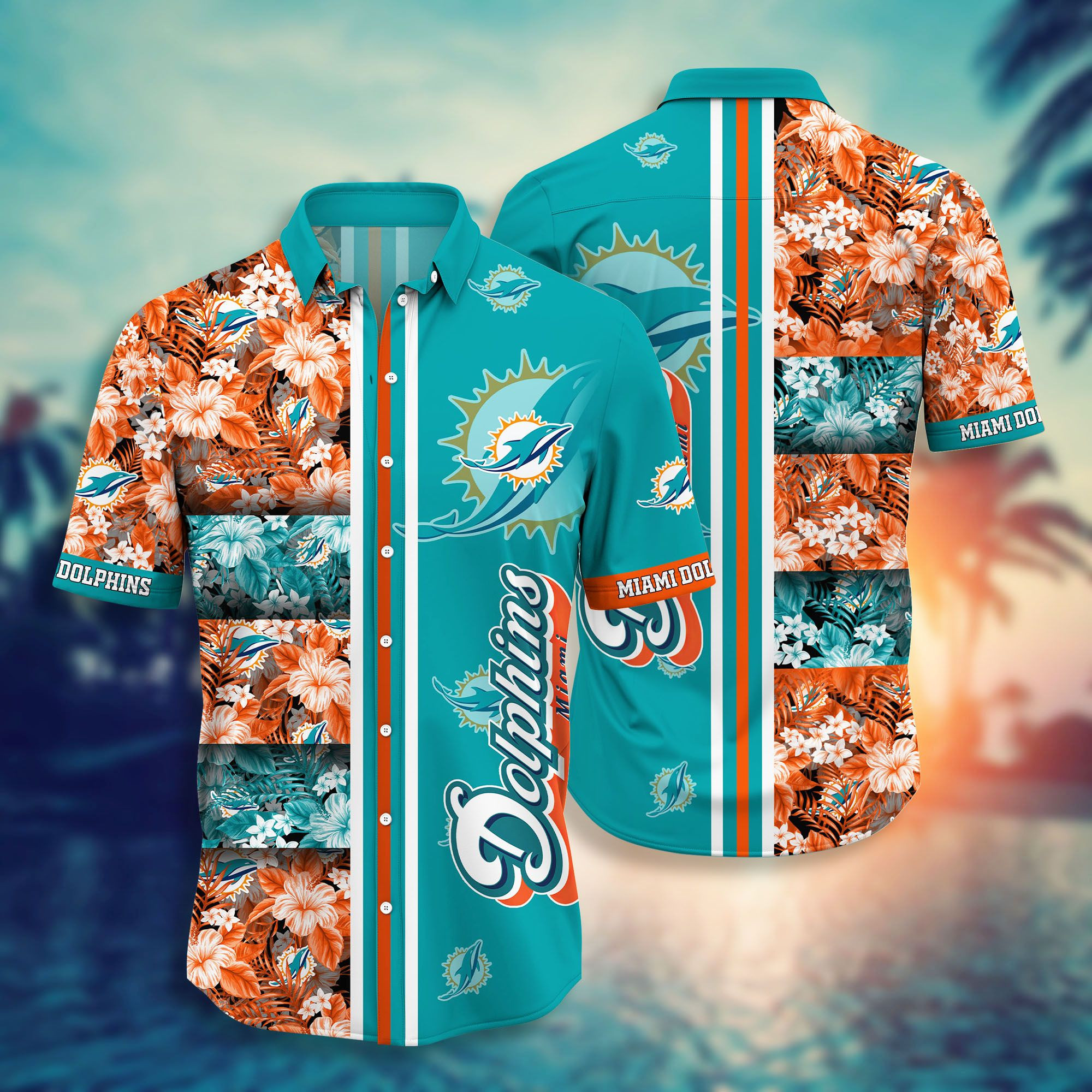 Miami Dolphins Hawaiian Shirt Short Style Hot Trending 3d 02